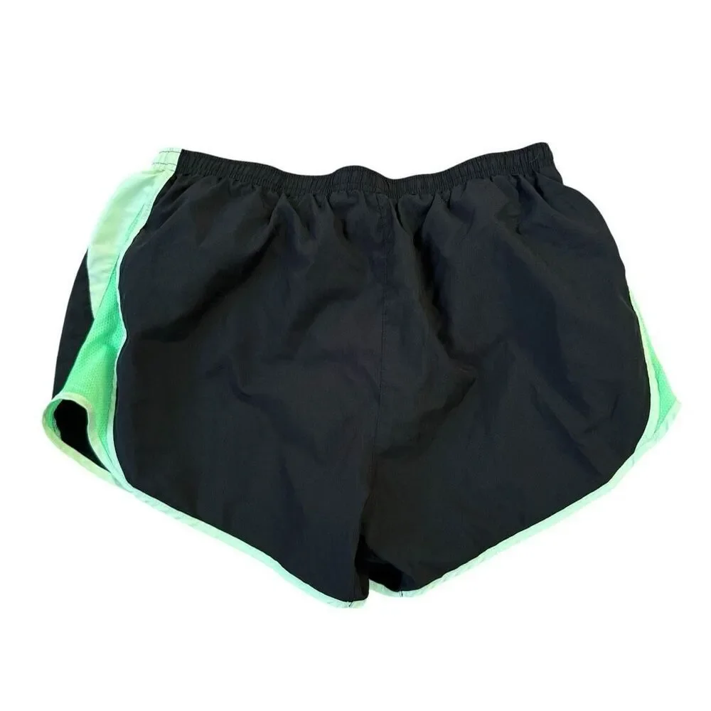 Nike Women's 10K Running Shorts Black Green RUN Lined  size M